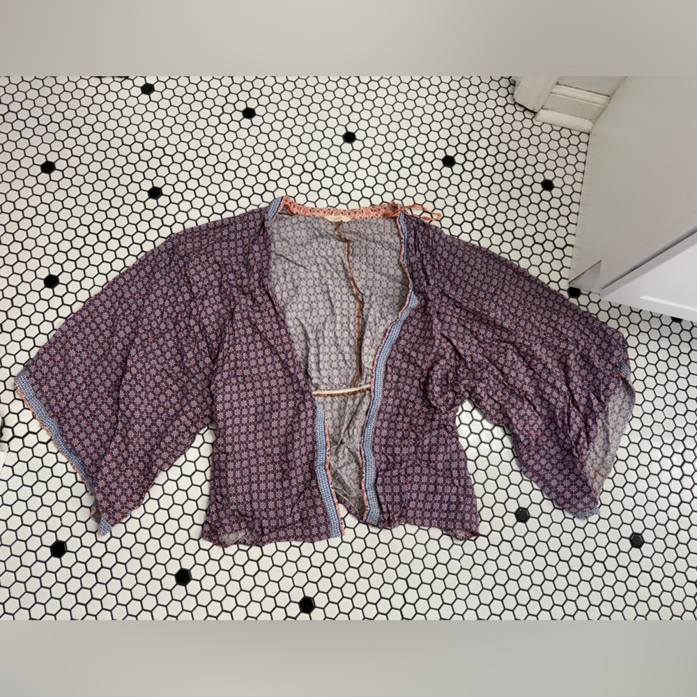 Sim & Sam lightweight boho open front cardigan size large / XL